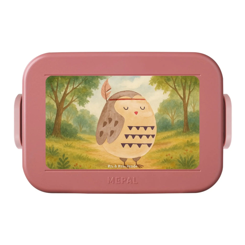 MEPAL Bentobox Eule Federschmuck Design Bentobox, Lunchbox, Brotdose, Eule, Reisespruch, Das Leben ist ein Abenteuer, Owl, Eule Deko, Dekoration, Federschmuck