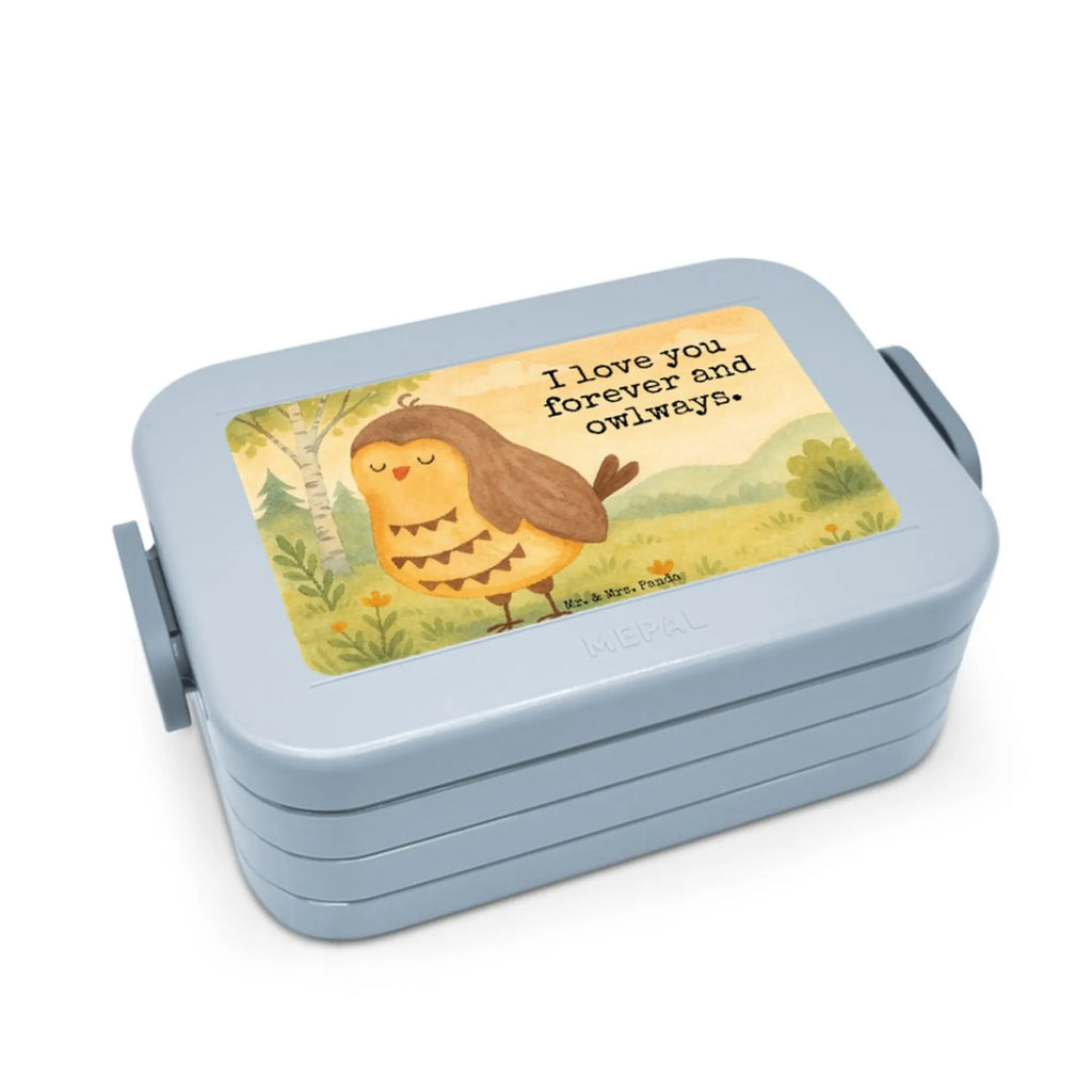 MEPAL Bentobox Eule Zufrieden Design Bentobox, Brotdose, Lunchbox, Eule, Romantisch, Spruch schön, Geschenk Hochzeitstag, Eule deko, Owl, Eule Spruch, Wortspiel lustig, Liebe Spruch