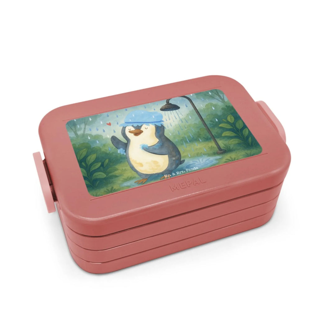 MEPAL Bentobox Pinguin Duschen Design Brotdose, Lunchbox, Bentobox, Pinguin, Dusche, Pinguine, glücklich sein, Neuanfang, Motivation, Lebensmotto, duschen, Neustart