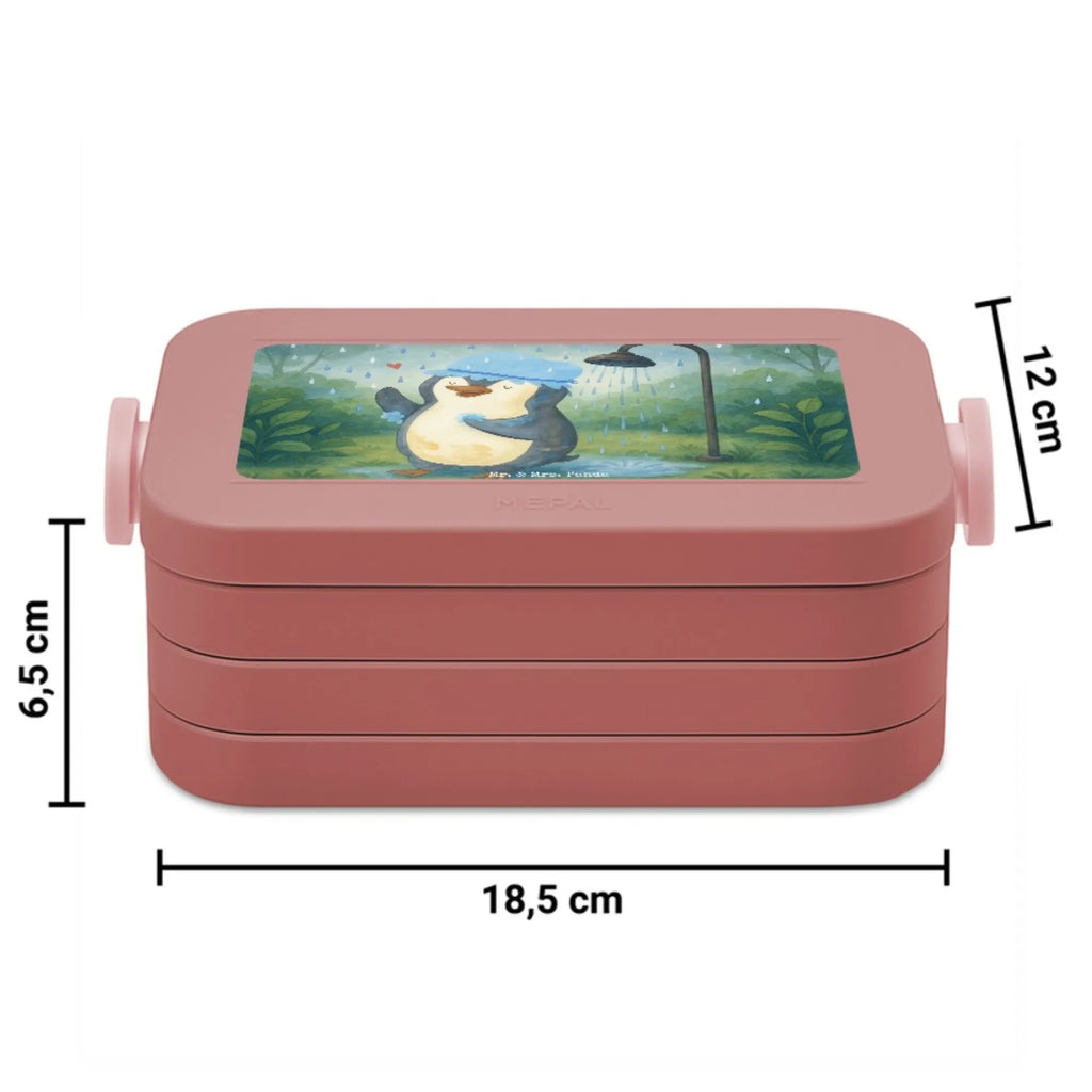 MEPAL Bentobox Pinguin Duschen Design Brotdose, Lunchbox, Bentobox, Pinguin, Dusche, Pinguine, glücklich sein, Neuanfang, Motivation, Lebensmotto, duschen, Neustart