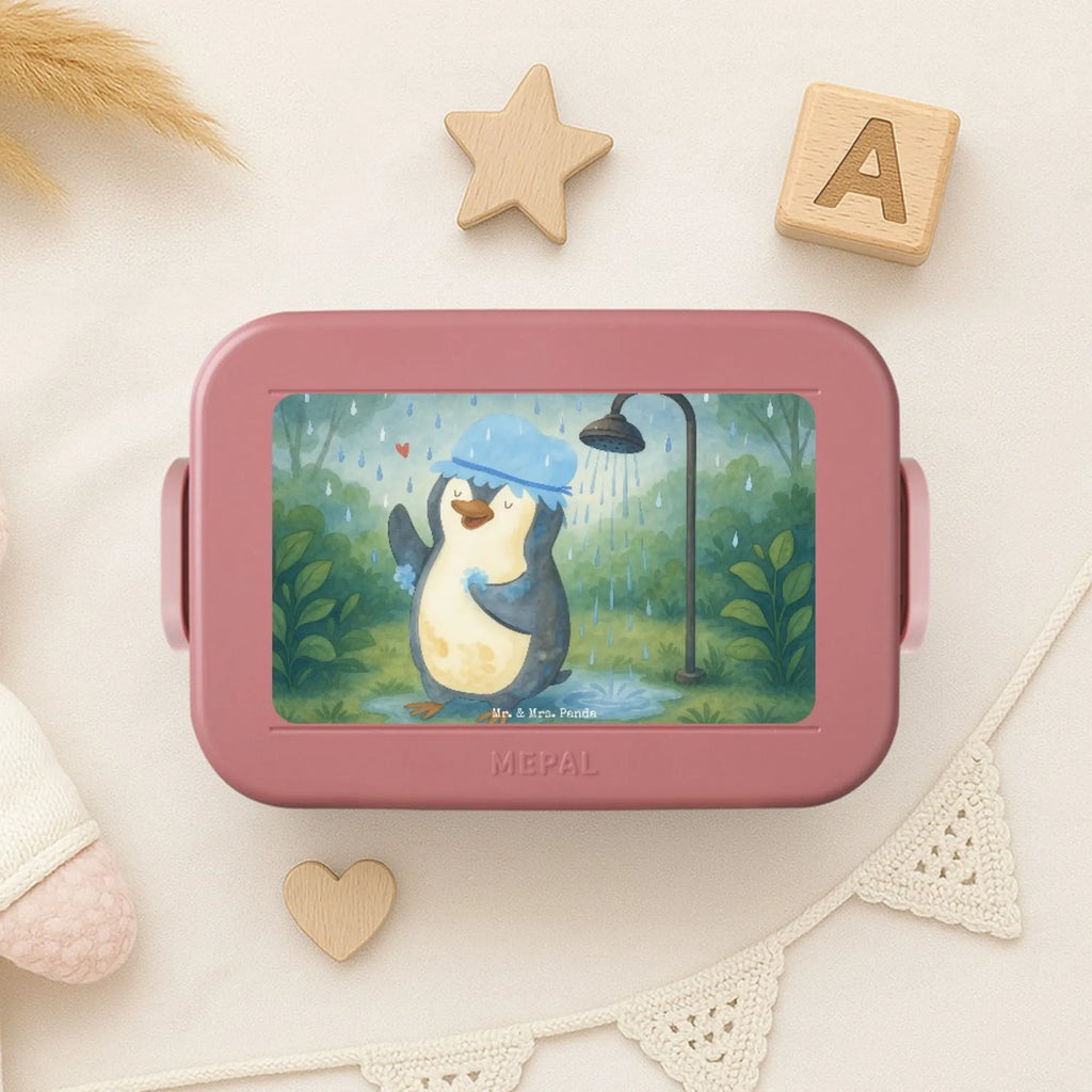MEPAL Bentobox Pinguin Duschen Design Brotdose, Lunchbox, Bentobox, Pinguin, Dusche, Pinguine, glücklich sein, Neuanfang, Motivation, Lebensmotto, duschen, Neustart
