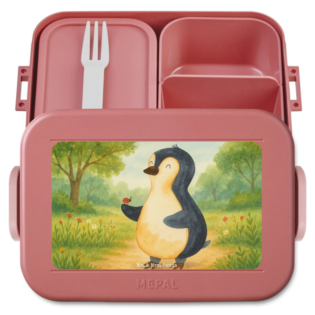 MEPAL Bentobox Pinguin Marienkäfer Design Lunchbox, Bentobox, Brotdose, Pinguin, Lebensfreude, Liebe, Wunder, Freude, Pinguine, Marienkäfer, Glück