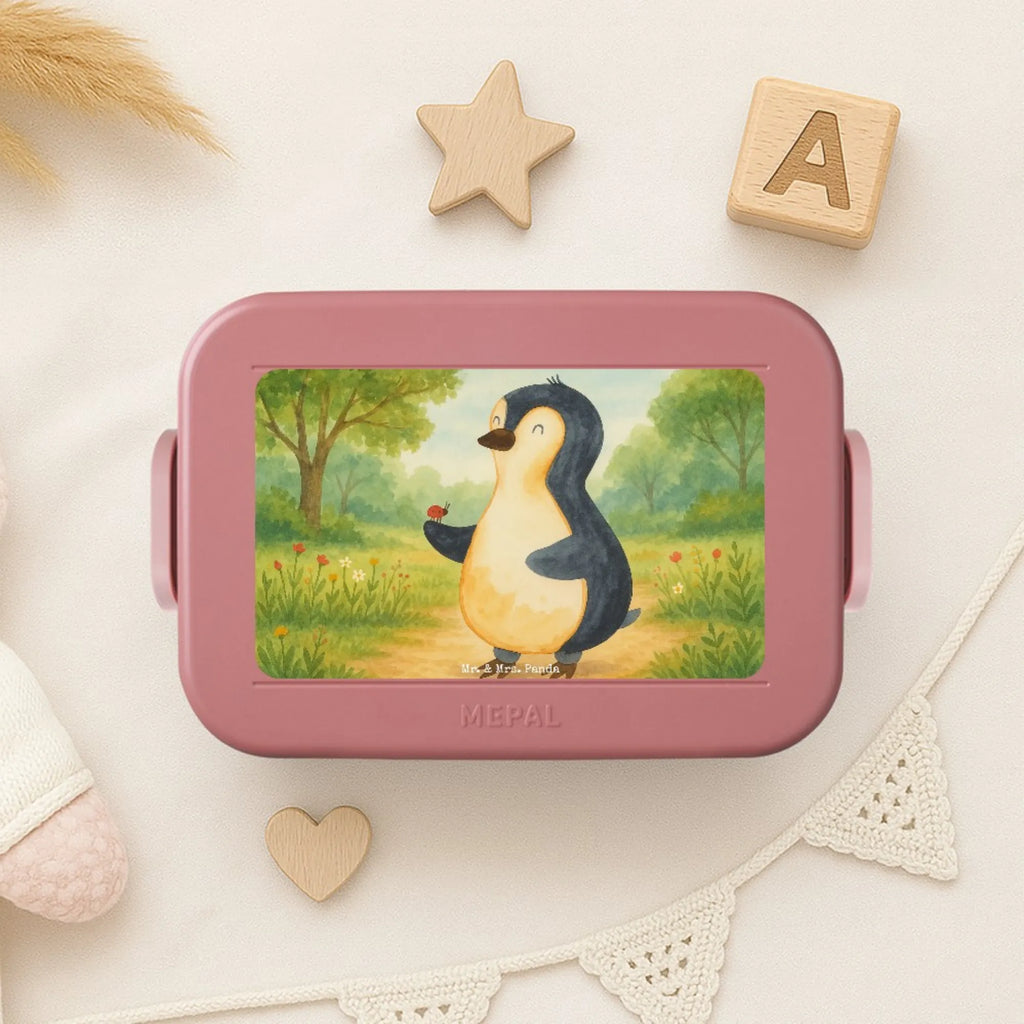 MEPAL Bentobox Pinguin Marienkäfer Design Lunchbox, Bentobox, Brotdose, Pinguin, Lebensfreude, Liebe, Wunder, Freude, Pinguine, Marienkäfer, Glück