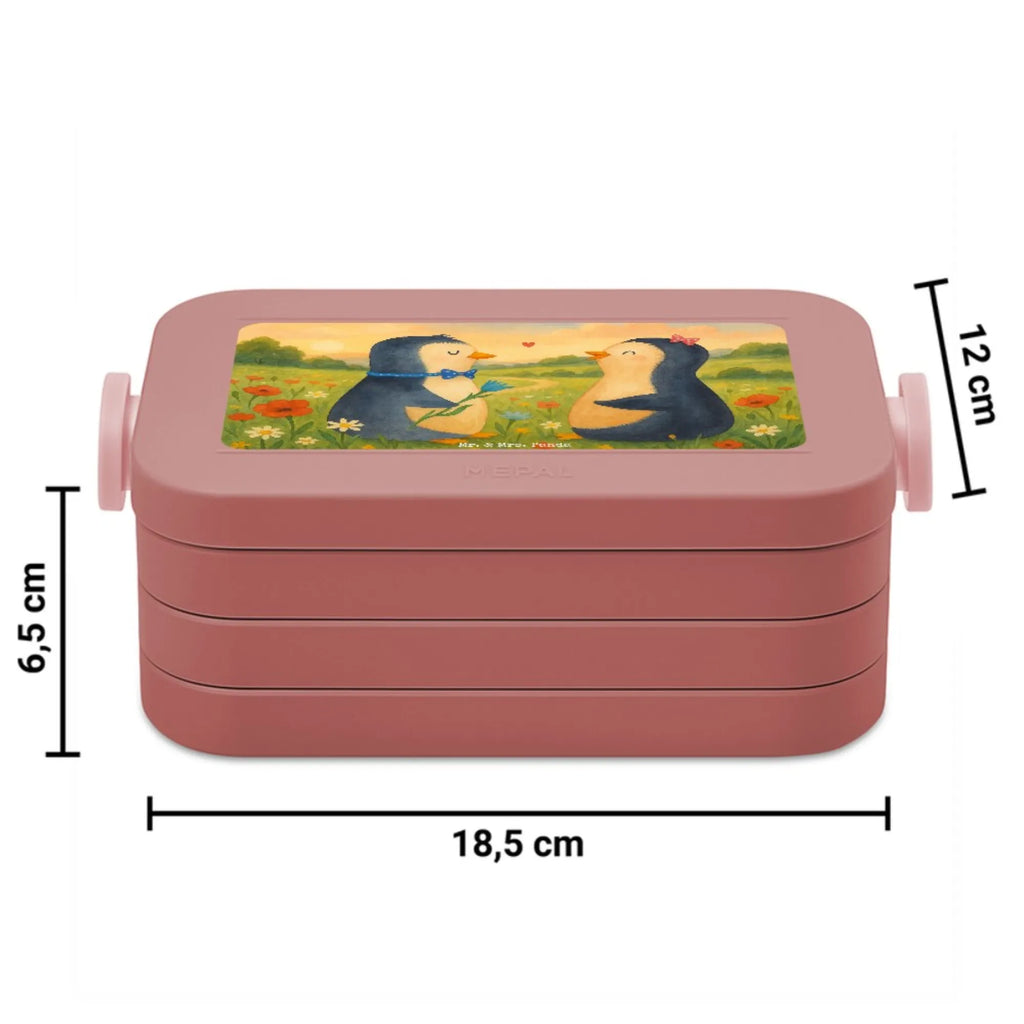 MEPAL Bentobox Pinguin Pärchen Design Bentobox, Brotdose, Lunchbox, Pinguin, Hochzeit, Pinguine, Hochzeitsgeschenk, Traumpaar, Liebe, Liebesgeschenk, Liebespaar, Jahrestag, große Liebe, Liebesbeweis, Hochzeitstag, Verlobung
