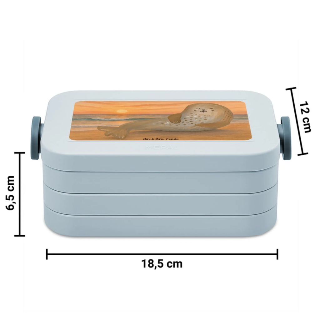 MEPAL Bentobox Robbe Lachen Design Lunchbox, Brotdose, Bentobox, Tiermotive, Gute Laune, lustige Sprüche, Tiere, Ostsee, Meerestier, Seehund, Robbe, Strand, Nordsee, Robben