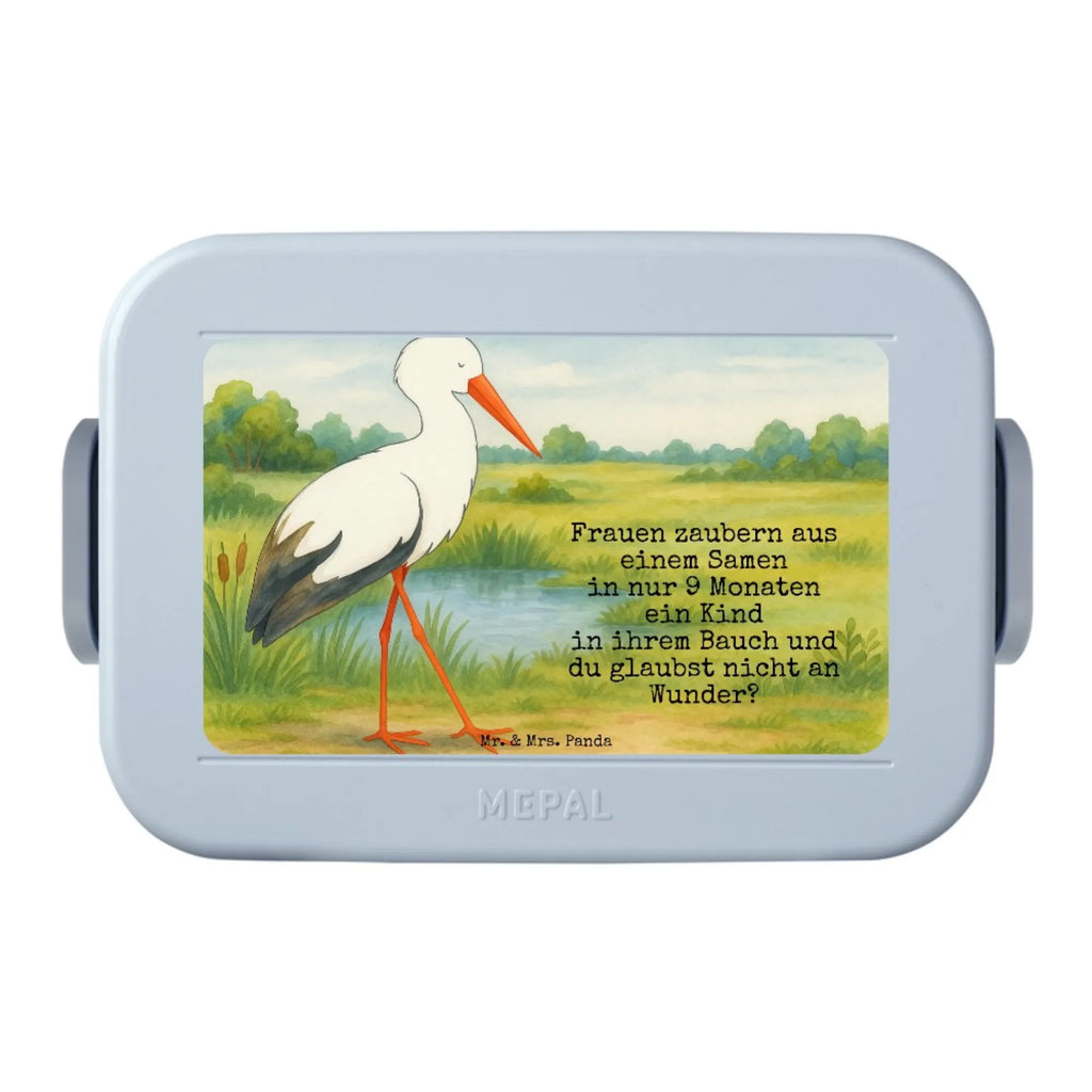 MEPAL Bentobox Storch Design Brotdose, Lunchbox, Bentobox, Tiermotive, Gute Laune, lustige Sprüche, Tiere, Störche, Mutter, Mütter, Baby, Schwangerschaft, Babybauch, Storch, Schwanger, Mutter werden, Geburt