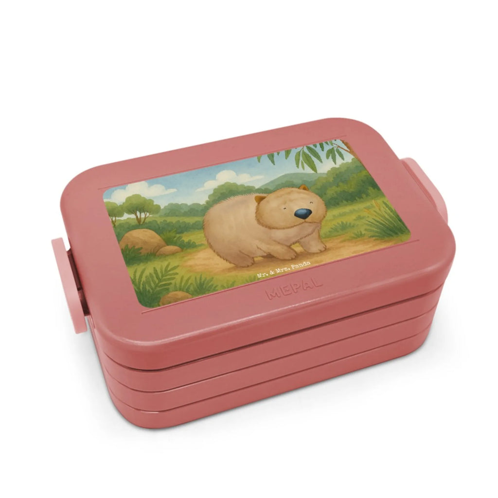 MEPAL Bentobox Wombat Design Brotdose, Lunchbox, Bentobox, Tiermotive, Gute Laune, lustige Sprüche, Tiere, Australien, Das Leben ist schön, Motivation, Spruch, Wombat