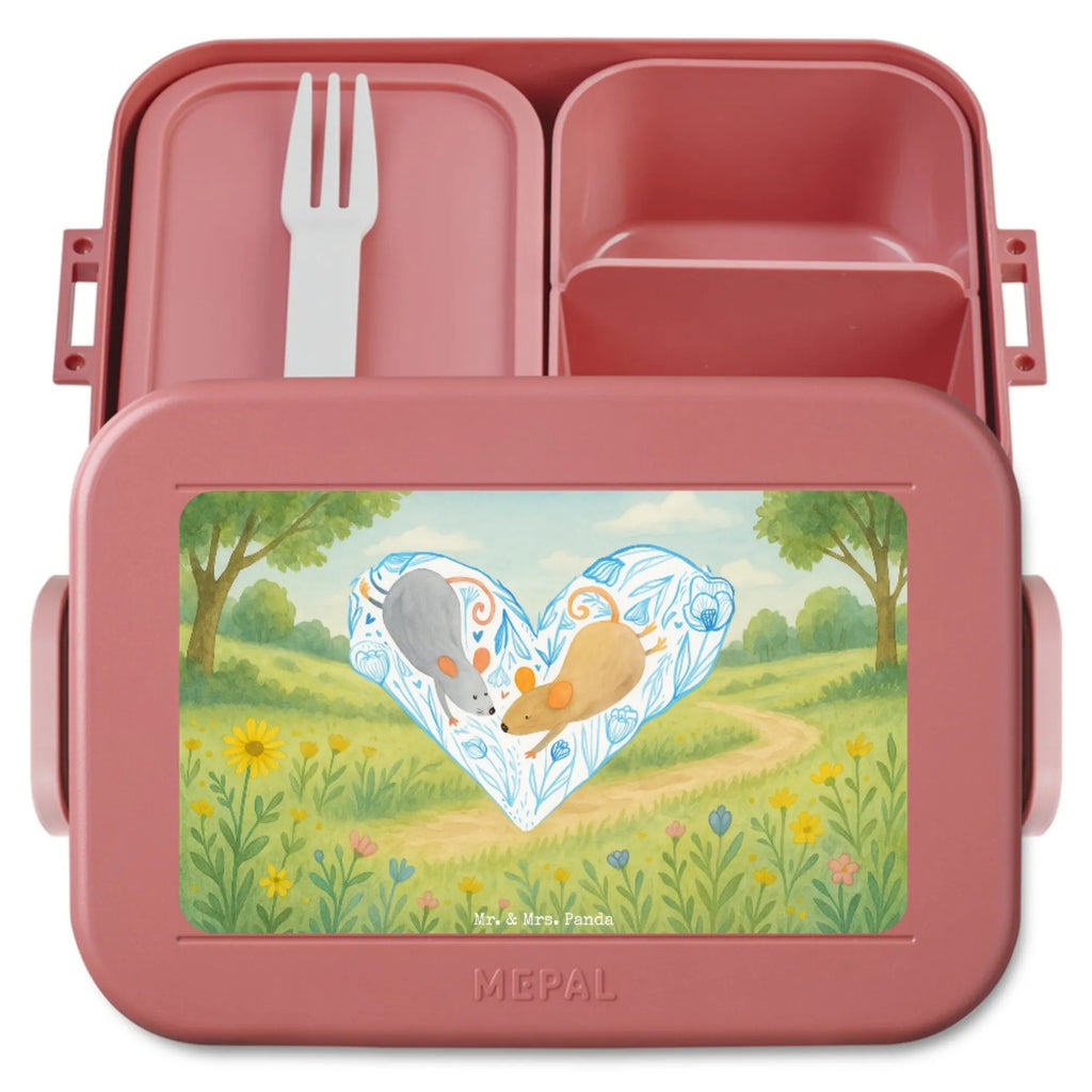 MEPAL Bentobox Mäuse Herz Design Lunchbox, Bentobox, Brotdose, Liebe, Partner, Freund, Freundin, Ehemann, Ehefrau, Heiraten, Verlobung, Heiratsantrag, Liebesgeschenk, Jahrestag, Hocheitstag, Liebesbotschaft, Hochzeit, Love, Lieblingsmensch, Geschenk für zwei, Liebesbeweis, Maus, Mäuse, Gemeinsamkeit