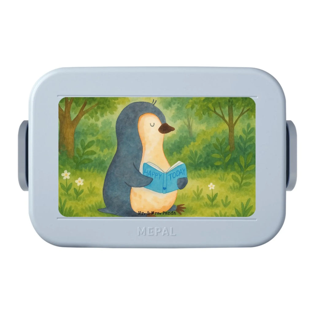 MEPAL Bentobox Pinguin Buch Design Lunchbox, Bentobox, Brotdose, Pinguin, Urlaub, Bücherwurm, Nichtstun, Ferien, Pinguine, Lesen, Faulenzen, Freizeit, Buch