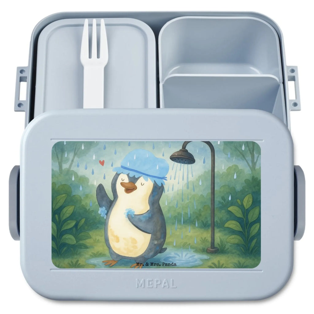 MEPAL Bentobox Pinguin Duschen Design Brotdose, Lunchbox, Bentobox, Pinguin, Dusche, Pinguine, glücklich sein, Neuanfang, Motivation, Lebensmotto, duschen, Neustart