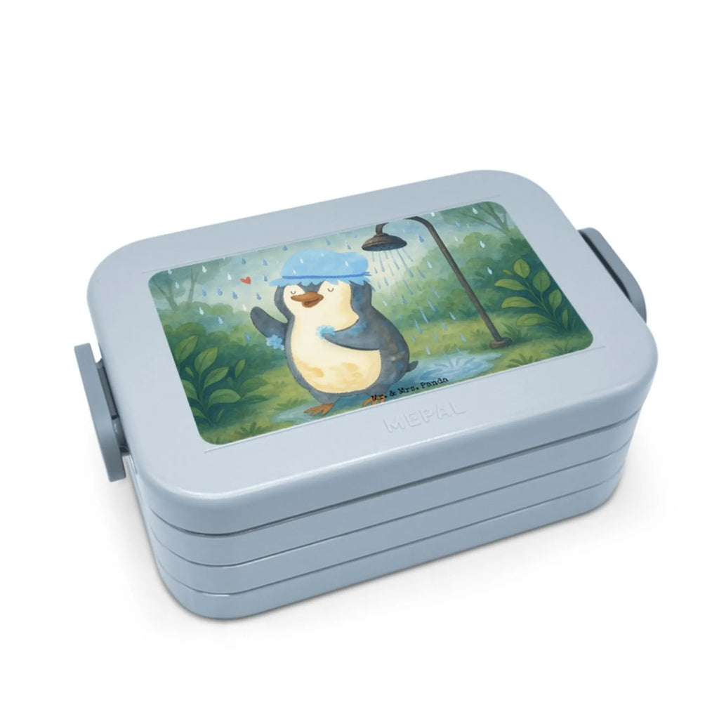 MEPAL Bentobox Pinguin Duschen Design Brotdose, Lunchbox, Bentobox, Pinguin, Dusche, Pinguine, glücklich sein, Neuanfang, Motivation, Lebensmotto, duschen, Neustart