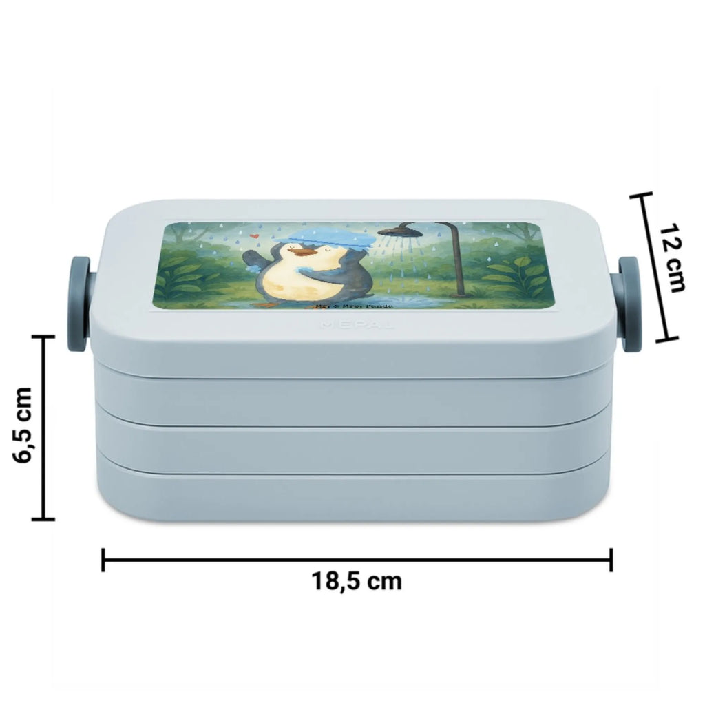 MEPAL Bentobox Pinguin Duschen Design Brotdose, Lunchbox, Bentobox, Pinguin, Dusche, Pinguine, glücklich sein, Neuanfang, Motivation, Lebensmotto, duschen, Neustart
