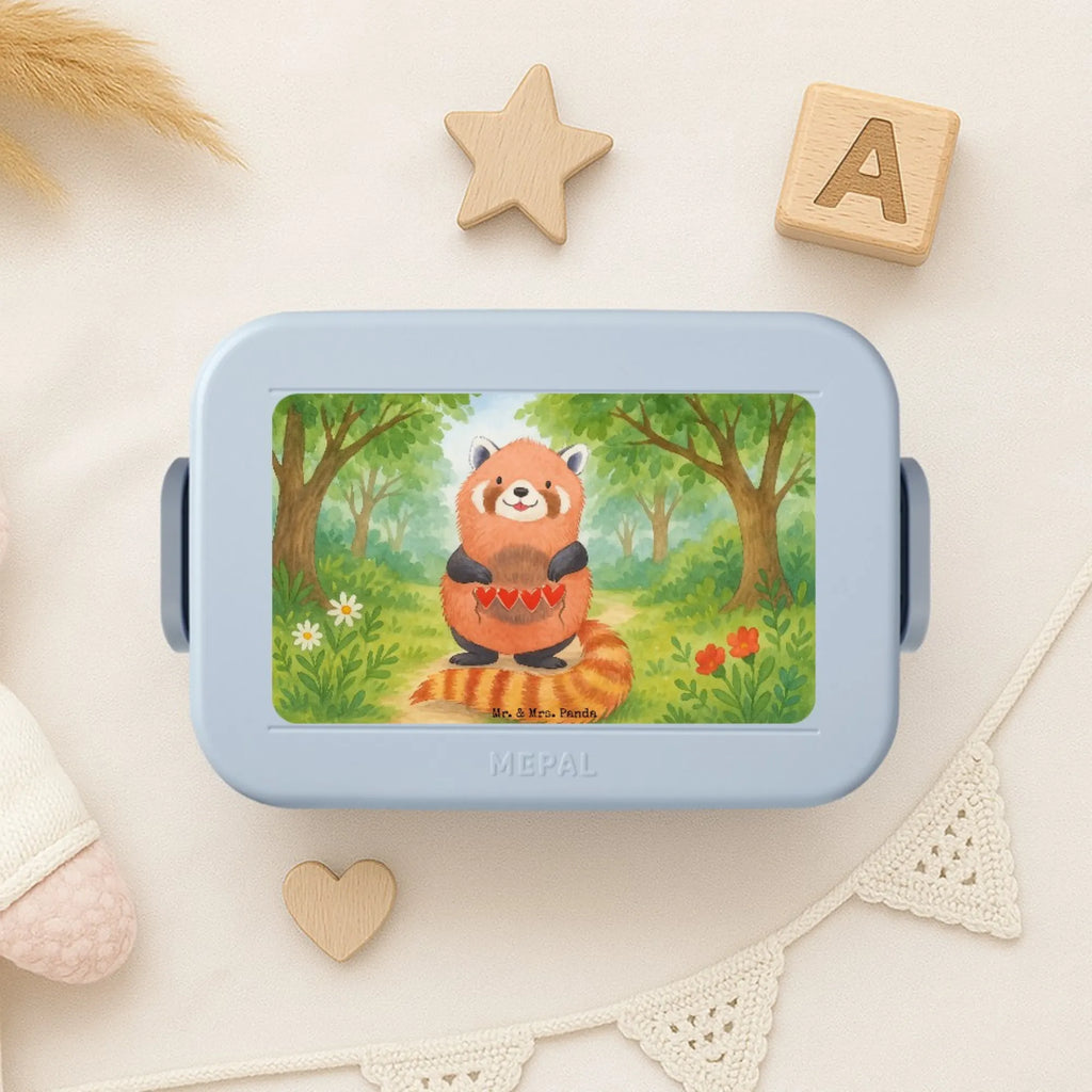 MEPAL Bentobox Roter Panda Design Lunchbox, Bentobox, Brotdose, Tiermotive, Gute Laune, lustige Sprüche, Tiere, Herz, Lieblingsmensch, Liebe, Panda, Rot, Liebling