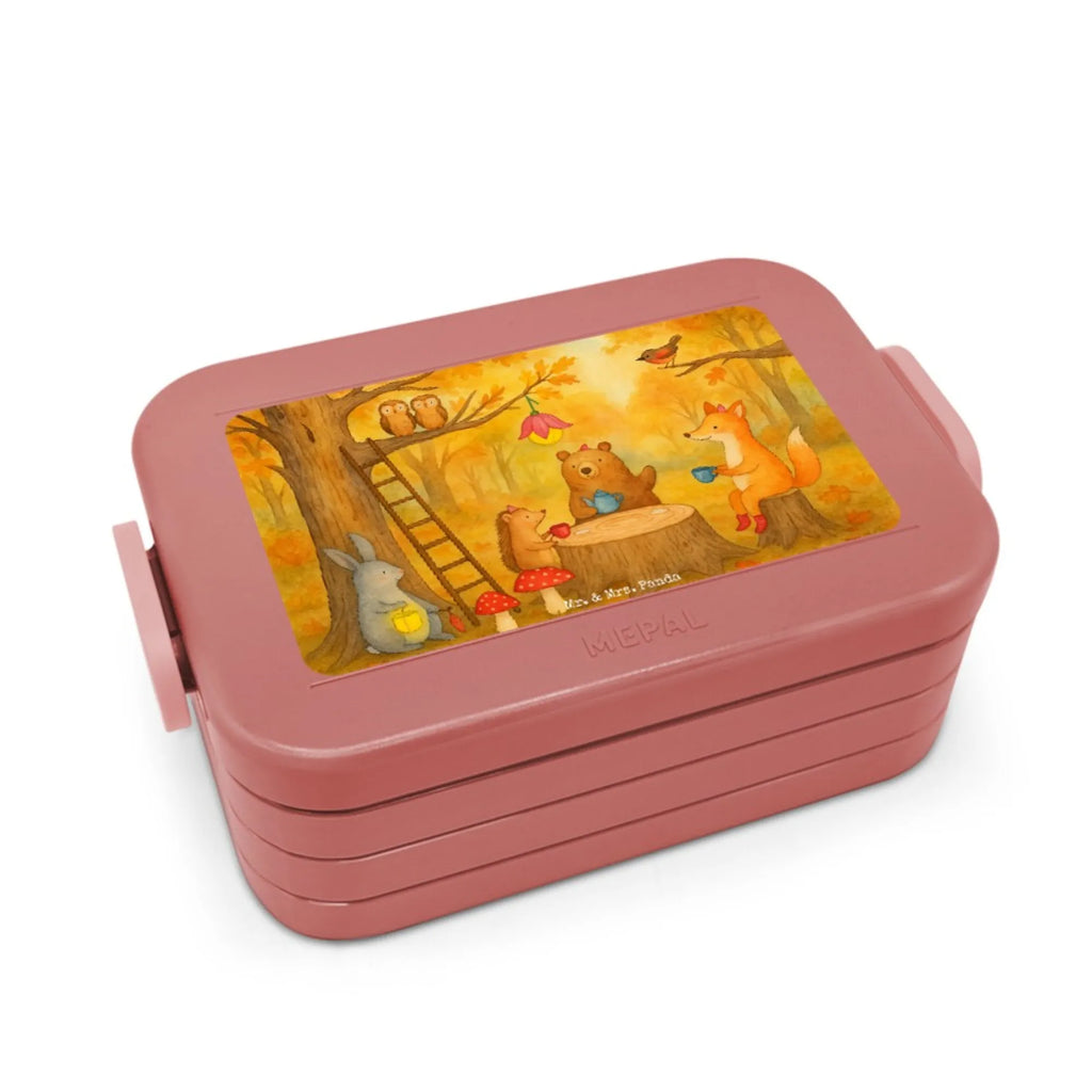 MEPAL Bentobox Waldtiere Picknick Design Bentobox, Lunchbox, Brotdose, Tiermotive, Gute Laune, lustige Sprüche, Tiere, Fuchs, Wald, Hase, Picknick, Igel, Waldtiere, Maus, Eichhörnchen