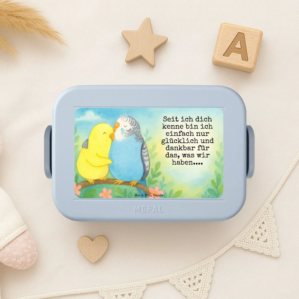 MEPAL Bentobox Wellensittich Liebe Design Bentobox, Brotdose, Lunchbox, Liebe, Partner, Freund, Freundin, Ehemann, Ehefrau, Heiraten, Verlobung, Heiratsantrag, Liebesgeschenk, Jahrestag, Hocheitstag, Nähe, Vögel, Vertrauen, Kuscheln, Wellensittich