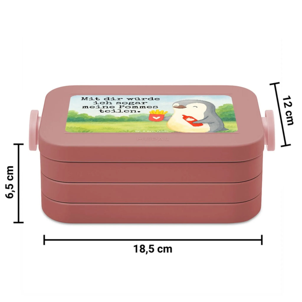 MEPAL Bentobox Pinguin Pommes Design Bentobox, Brotdose, Lunchbox, Liebe, Partner, Freund, Freundin, Ehemann, Ehefrau, Heiraten, Verlobung, Heiratsantrag, Liebesgeschenk, Jahrestag, Hocheitstag, Hochzeitstag, Geschenk für Partner, Geschenk für Frauen, für Männer, Geschenk für Freundin, für Ehemann, Valentinstag, Liebesbeweis, Mitbringsel