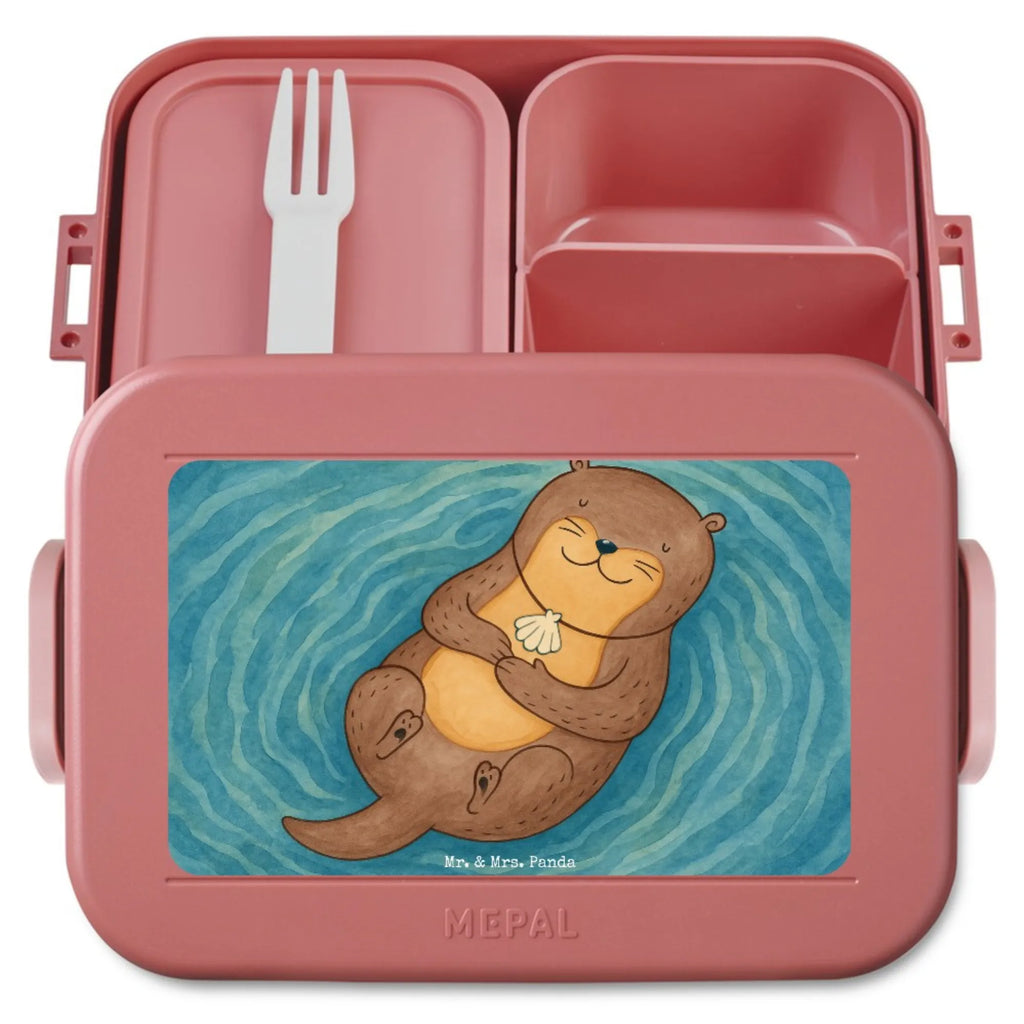 MEPAL Bentobox Otter Muschel Design Bentobox, Brotdose, Lunchbox, Otter, Fischotter, Seeotter, Otterliebe, Büro, Tagträumen, träumen, Motivation, grübeln
