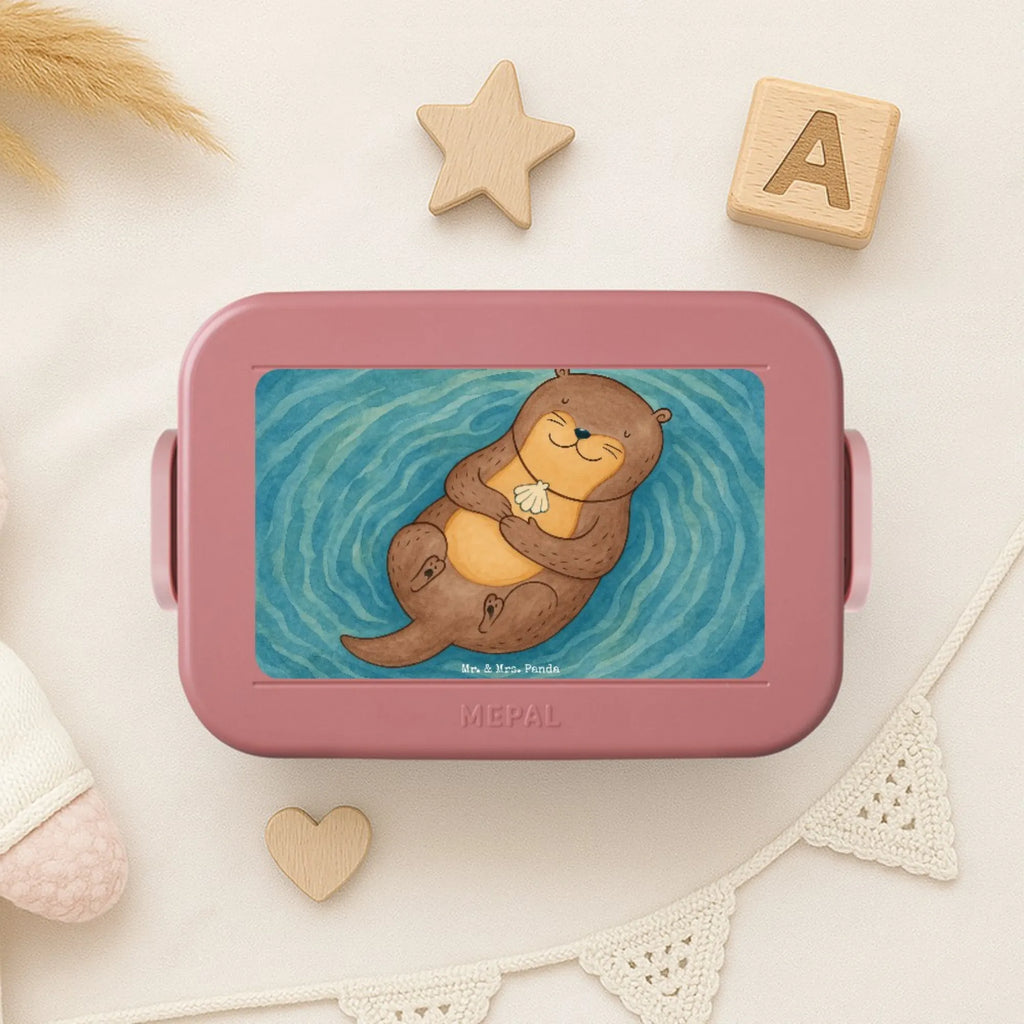 MEPAL Bentobox Otter Muschel Design Bentobox, Brotdose, Lunchbox, Otter, Fischotter, Seeotter, Otterliebe, Büro, Tagträumen, träumen, Motivation, grübeln