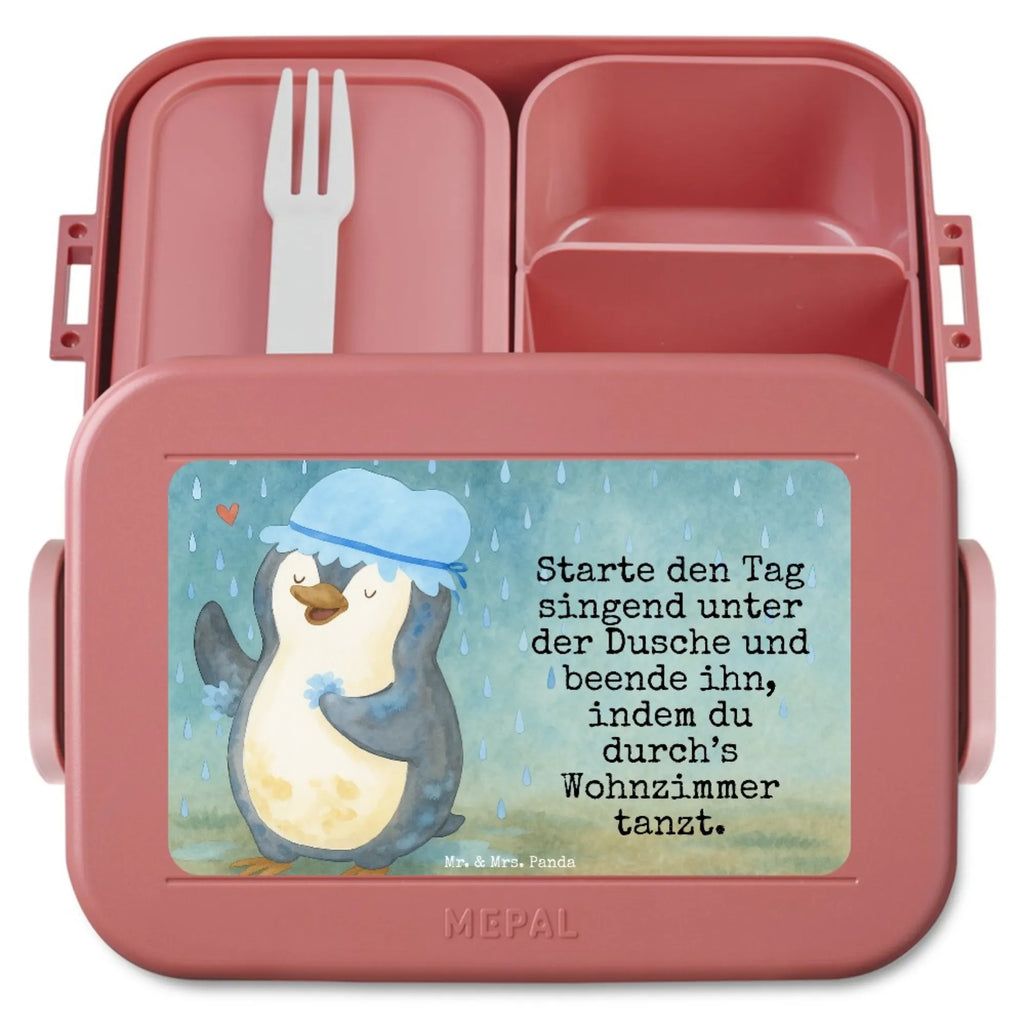 MEPAL Bentobox Pinguin Duschen Design Brotdose, Lunchbox, Bentobox, Pinguin, Dusche, Pinguine, glücklich sein, Neuanfang, Motivation, Lebensmotto, duschen, Neustart