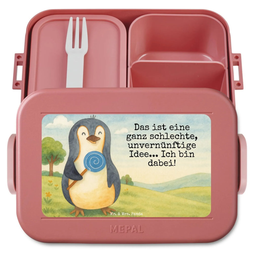 MEPAL Bentobox Pinguin Lolli Design Brotdose, Lunchbox, Bentobox, Pinguin, Lolli, Rebell, Süßigkeiten, Blödsinn, Ganove, Gauner, Rabauke, Spruch, Pinguine