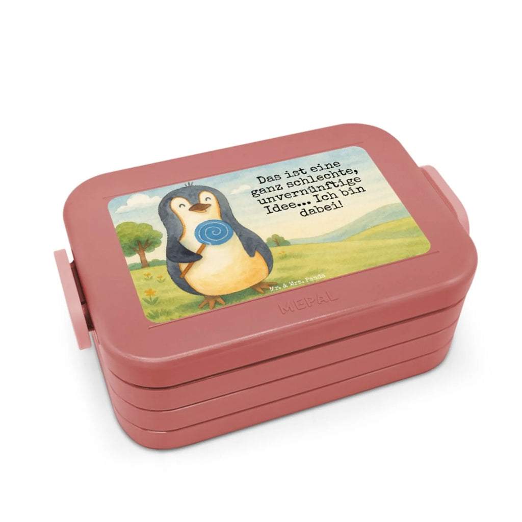 MEPAL Bentobox Pinguin Lolli Design Brotdose, Lunchbox, Bentobox, Pinguin, Lolli, Rebell, Süßigkeiten, Blödsinn, Ganove, Gauner, Rabauke, Spruch, Pinguine