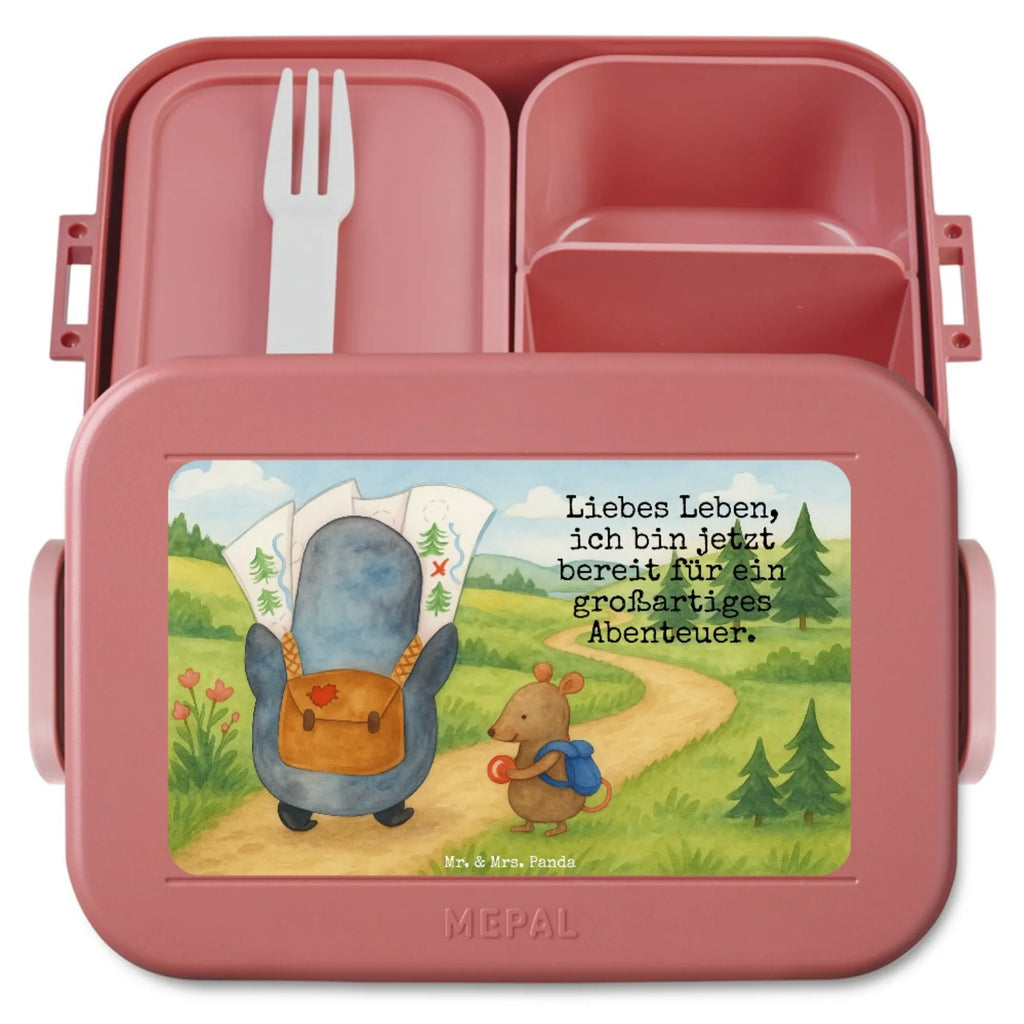 MEPAL Bentobox Pinguin & Maus Wanderer Design Bentobox, Lunchbox, Brotdose, Pinguin, Abenteuer, wandern, Pinguine, Abenteurer, Roadtrip, Wanderlust, Ausflug