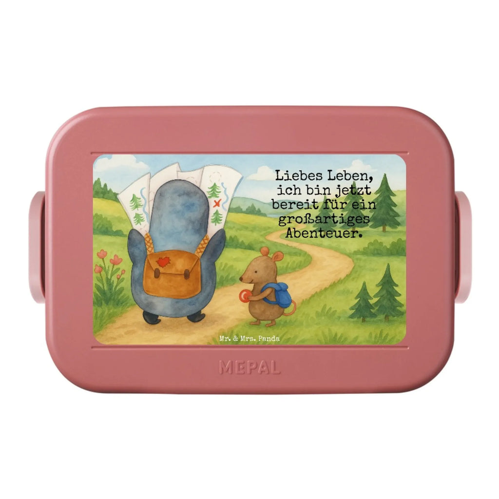 MEPAL Bentobox Pinguin & Maus Wanderer Design Bentobox, Lunchbox, Brotdose, Pinguin, Abenteuer, wandern, Pinguine, Abenteurer, Roadtrip, Wanderlust, Ausflug