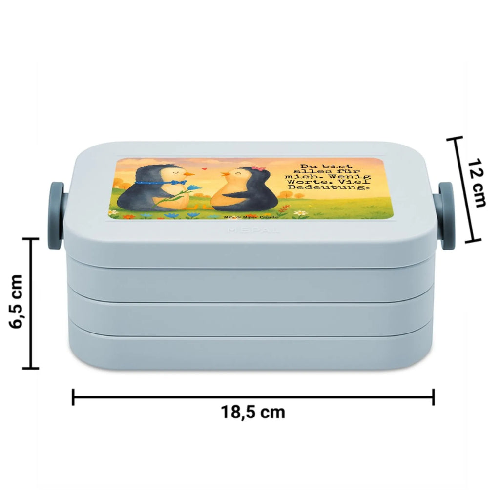 MEPAL Bentobox Pinguin Pärchen Design Bentobox, Brotdose, Lunchbox, Pinguin, Hochzeit, Pinguine, Hochzeitsgeschenk, Traumpaar, Liebe, Liebesgeschenk, Liebespaar, Jahrestag, große Liebe, Liebesbeweis, Hochzeitstag, Verlobung