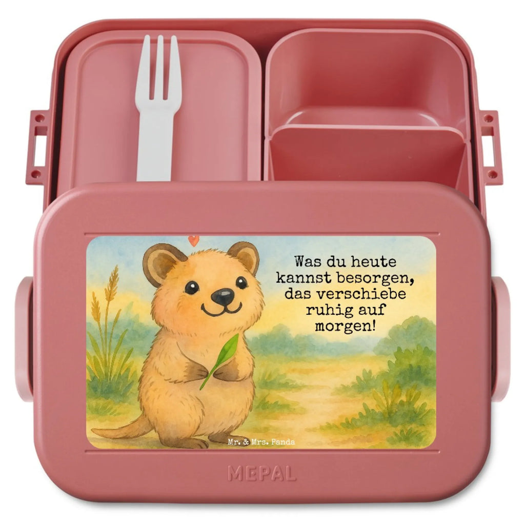 MEPAL Bentobox Quokka Happy Design Lunchbox, Brotdose, Bentobox, Tiermotive, Gute Laune, lustige Sprüche, Tiere, Lustiger Spruch, Aufschieberitis, Quokka, Niedliches Tier, Dinge erledigen, Verschieben