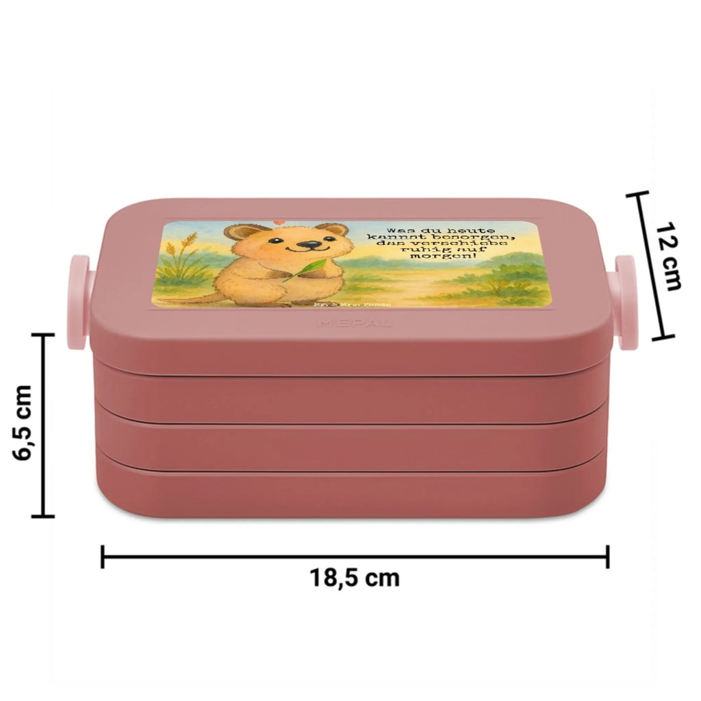 MEPAL Bentobox Quokka Happy Design Lunchbox, Brotdose, Bentobox, Tiermotive, Gute Laune, lustige Sprüche, Tiere, Lustiger Spruch, Aufschieberitis, Quokka, Niedliches Tier, Dinge erledigen, Verschieben