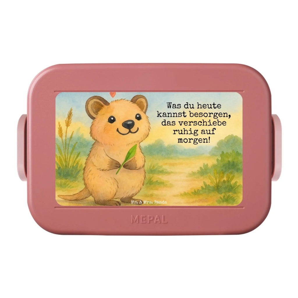 MEPAL Bentobox Quokka Happy Design Lunchbox, Brotdose, Bentobox, Tiermotive, Gute Laune, lustige Sprüche, Tiere, Lustiger Spruch, Aufschieberitis, Quokka, Niedliches Tier, Dinge erledigen, Verschieben