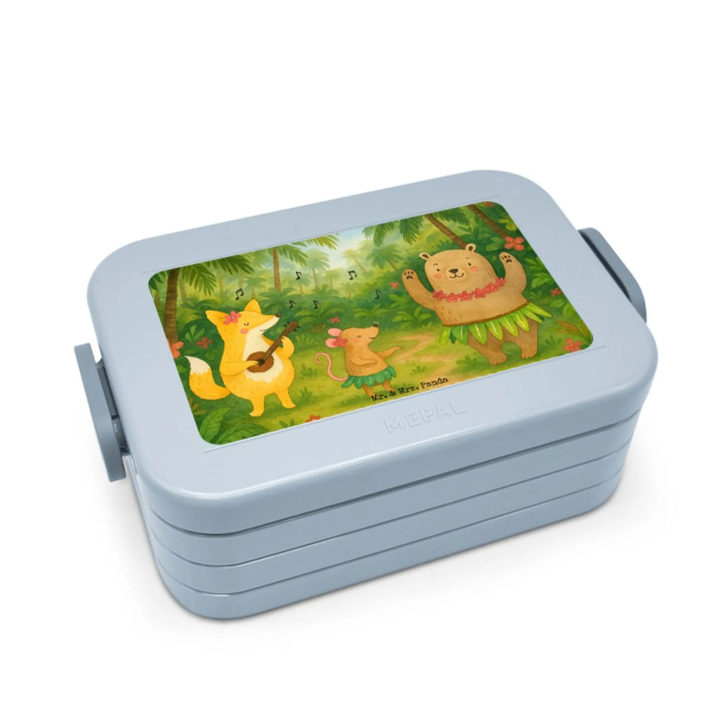 MEPAL Bentobox Waldtiere Aloha Design Brotdose, Lunchbox, Bentobox, Tiermotive, Gute Laune, lustige Sprüche, Tiere, Wald, Tanzen, Leben, Hase, Lachen, Aloha, Waldtiere, Bär, Igel, Musik