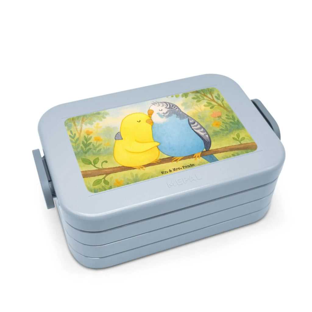 MEPAL Bentobox Wellensittich Liebe Design Bentobox, Brotdose, Lunchbox, Liebe, Partner, Freund, Freundin, Ehemann, Ehefrau, Heiraten, Verlobung, Heiratsantrag, Liebesgeschenk, Jahrestag, Hocheitstag, Nähe, Vögel, Vertrauen, Kuscheln, Wellensittich