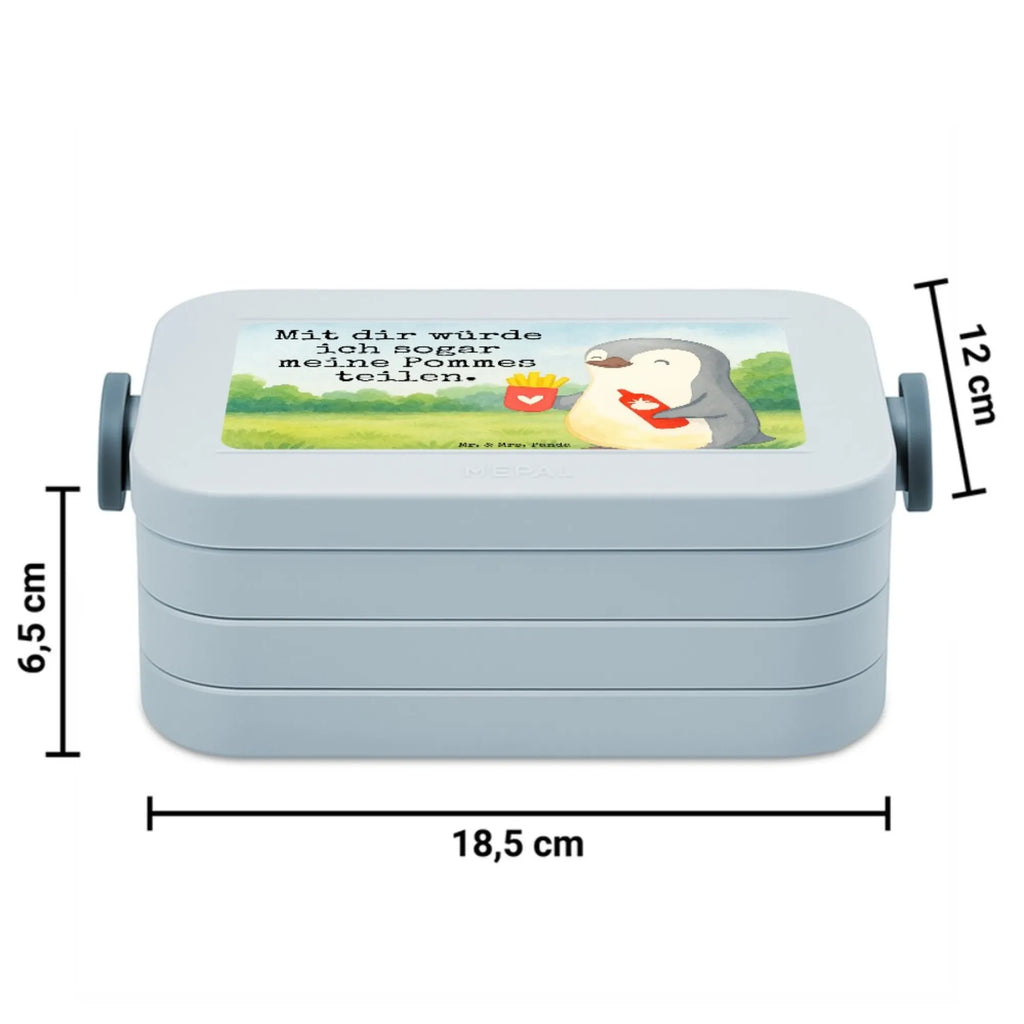 MEPAL Bentobox Pinguin Pommes Design Bentobox, Brotdose, Lunchbox, Liebe, Partner, Freund, Freundin, Ehemann, Ehefrau, Heiraten, Verlobung, Heiratsantrag, Liebesgeschenk, Jahrestag, Hocheitstag, Hochzeitstag, Geschenk für Partner, Geschenk für Frauen, für Männer, Geschenk für Freundin, für Ehemann, Valentinstag, Liebesbeweis, Mitbringsel