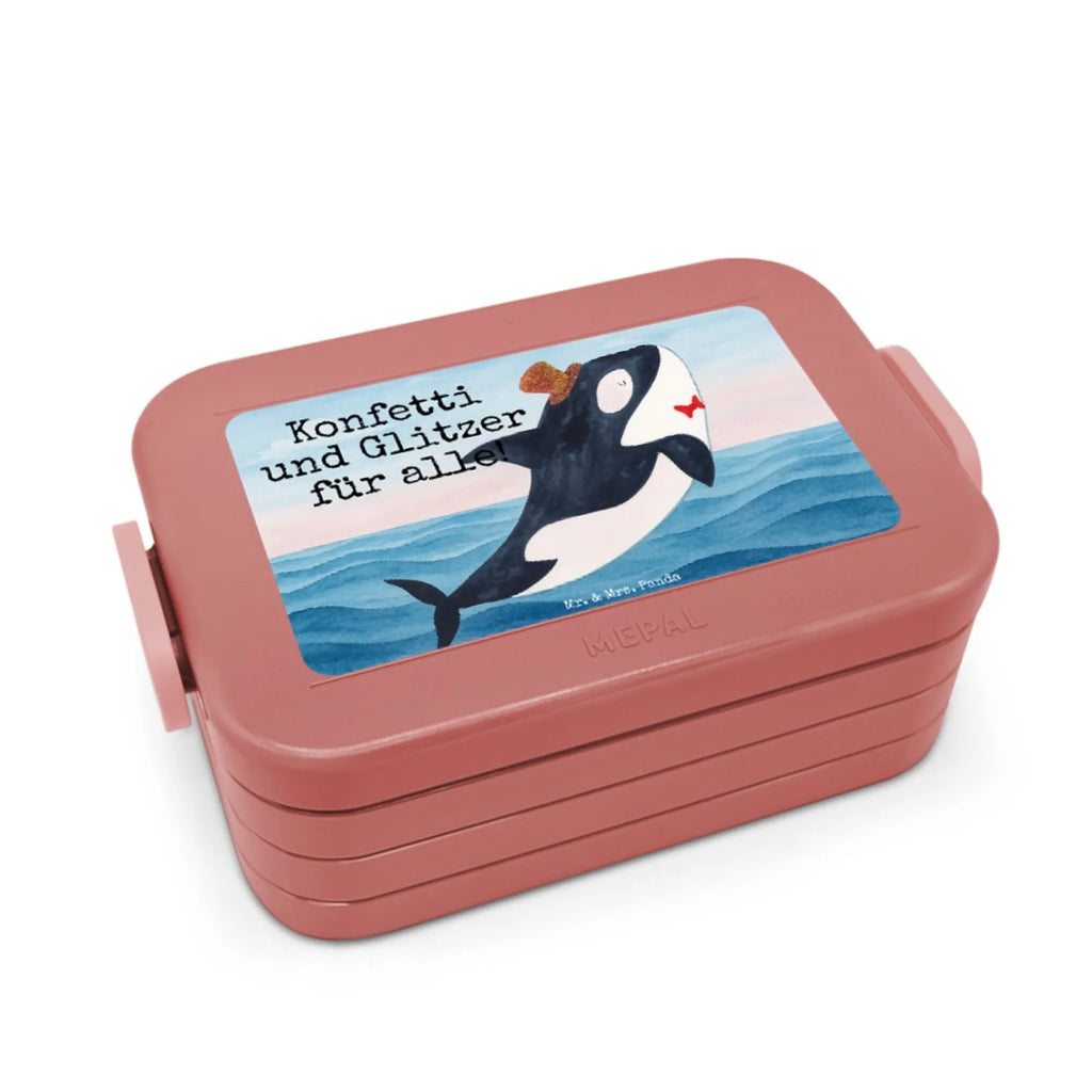 MEPAL Bentobox Orca Zylinder Design Brotdose, Lunchbox, Bentobox, Meerestiere, Meer, Urlaub, Glückwunsch, Glitter, Feier, Orca, Konfetti, Glitzer, Geburtstag, Fest, Fete, Narwal