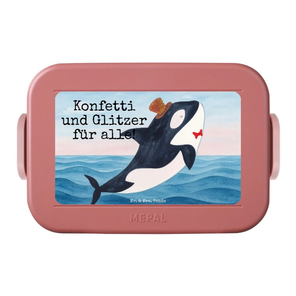 MEPAL Bentobox Orca Zylinder Design Brotdose, Lunchbox, Bentobox, Meerestiere, Meer, Urlaub, Glückwunsch, Glitter, Feier, Orca, Konfetti, Glitzer, Geburtstag, Fest, Fete, Narwal