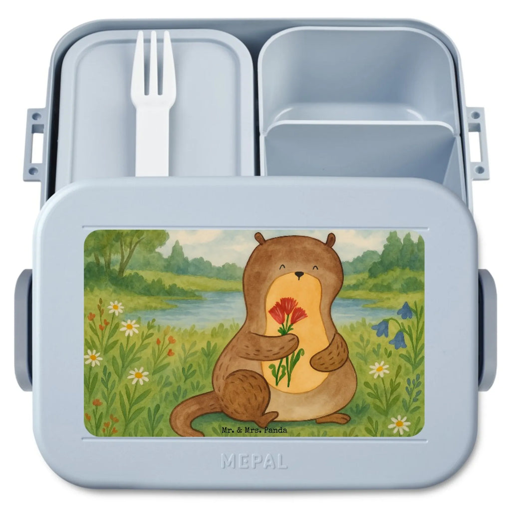 MEPAL Bentobox Otter Blumenstrauß Design Bentobox, Lunchbox, Brotdose, Otter, Fischotter, Seeotter, Otter Seeotter See Otter
