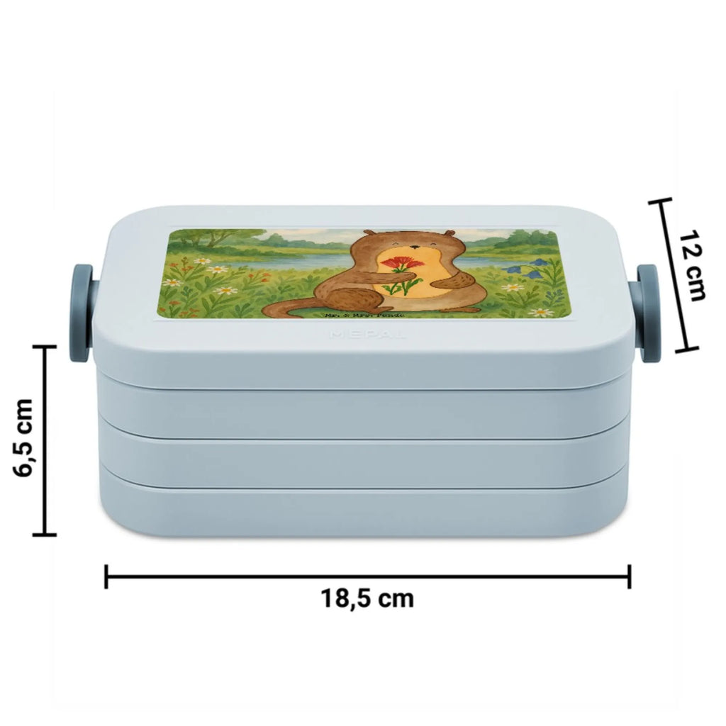MEPAL Bentobox Otter Blumenstrauß Design Bentobox, Lunchbox, Brotdose, Otter, Fischotter, Seeotter, Otter Seeotter See Otter