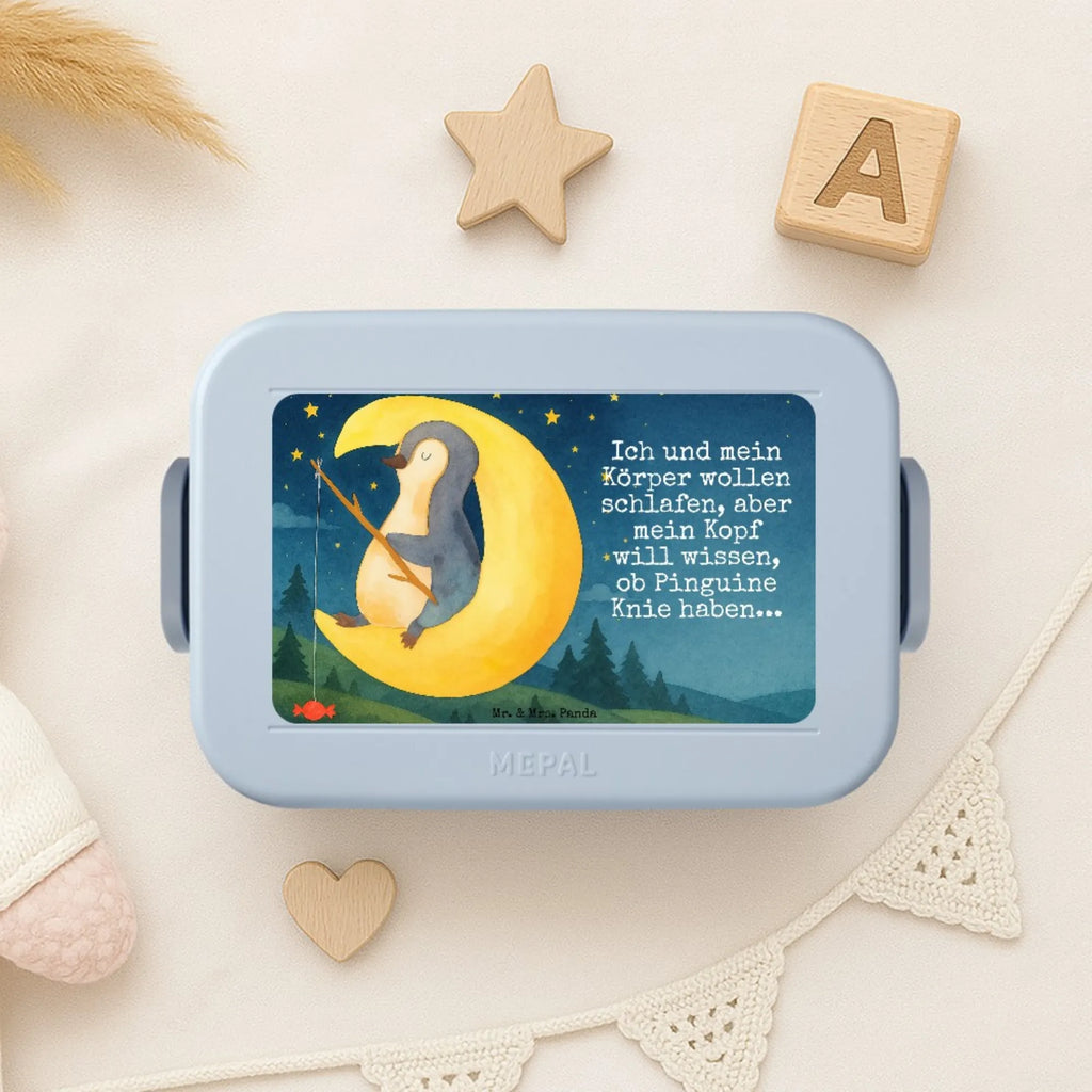 MEPAL Bentobox Pinguin Mond Design Bentobox, Lunchbox, Brotdose, Pinguin, Schlafstörungen, Nachtruhe, Pinguine, schlafen, Schlafzimmer, Spruch, Einschlafen, Gästezimmer