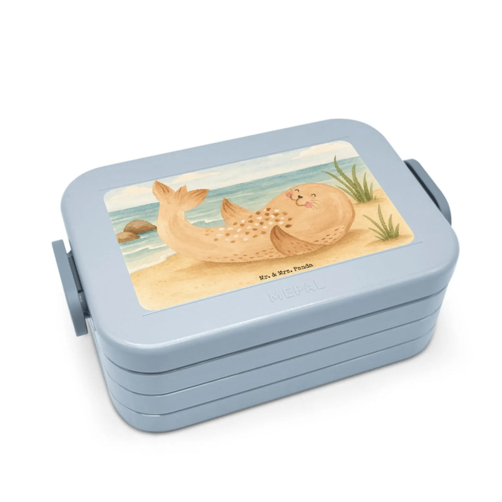 MEPAL Bentobox Robbe Liegen Design Lunchbox, Bentobox, Brotdose, Tiermotive, Gute Laune, lustige Sprüche, Tiere, Robben, Ostsee, Strand, Meerestier, Seehund, Freude, Lachen, Robbe, Nordsee