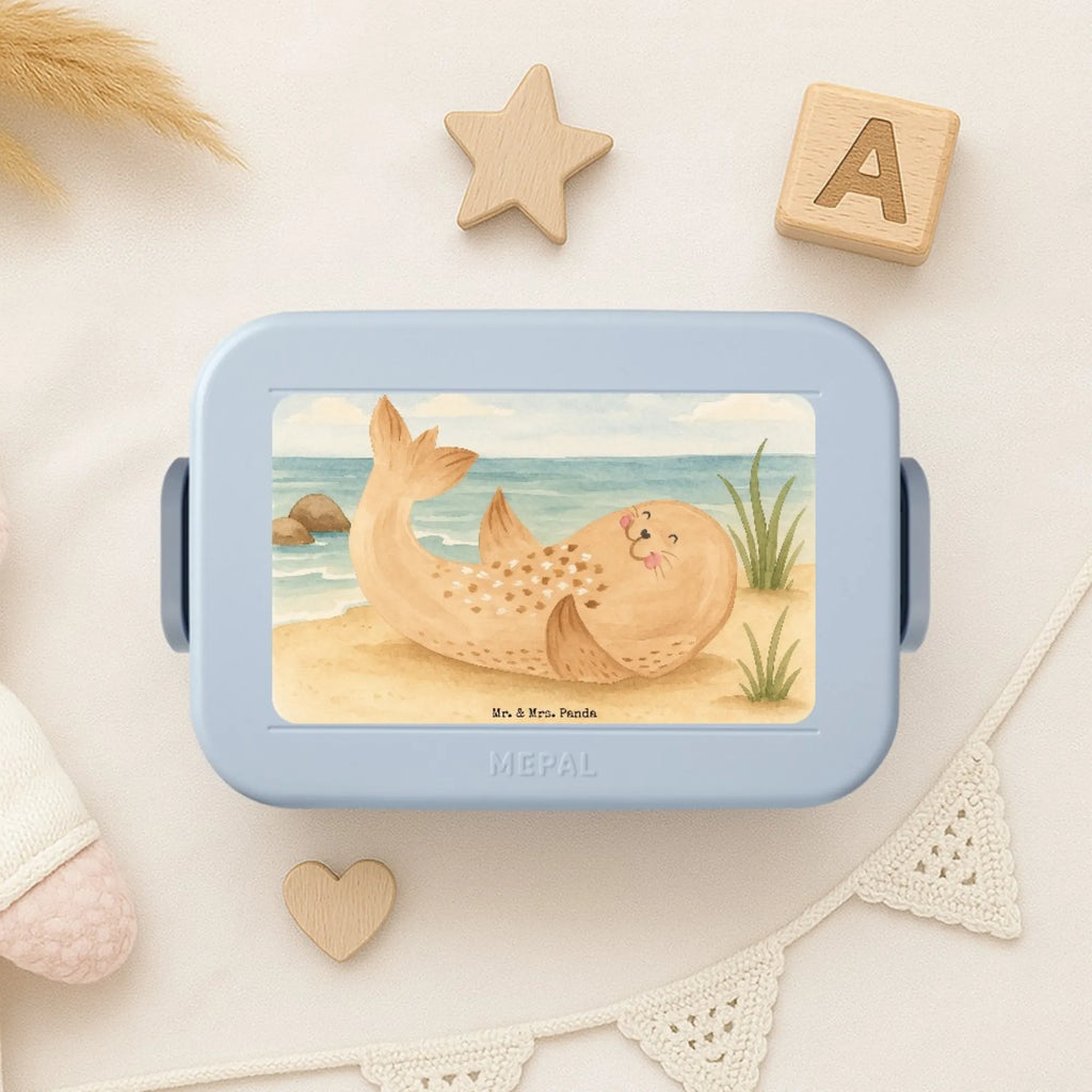 MEPAL Bentobox Robbe Liegen Design Lunchbox, Bentobox, Brotdose, Tiermotive, Gute Laune, lustige Sprüche, Tiere, Robben, Ostsee, Strand, Meerestier, Seehund, Freude, Lachen, Robbe, Nordsee