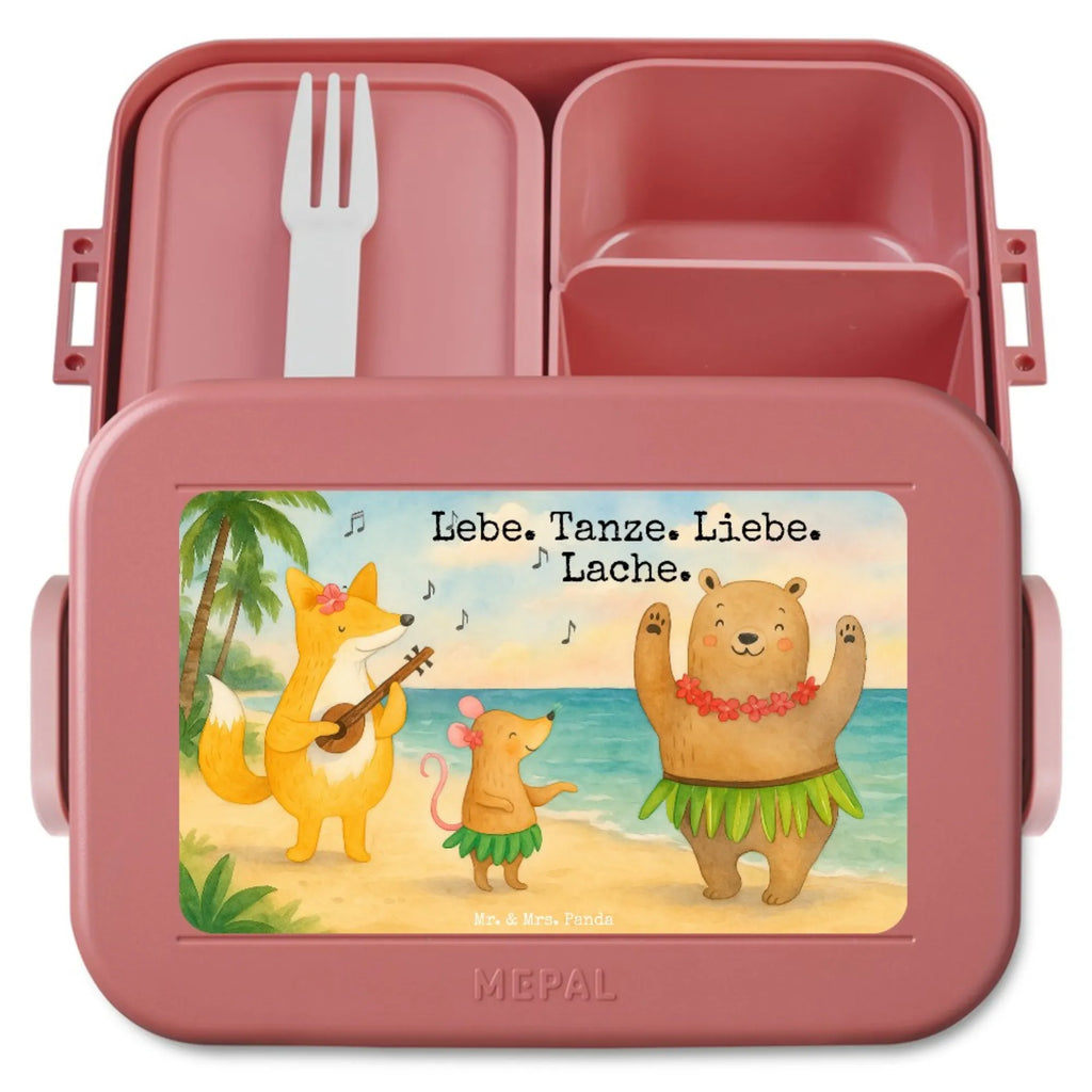 MEPAL Bentobox Waldtiere Aloha Design Brotdose, Lunchbox, Bentobox, Tiermotive, Gute Laune, lustige Sprüche, Tiere, Wald, Tanzen, Leben, Hase, Lachen, Aloha, Waldtiere, Bär, Igel, Musik