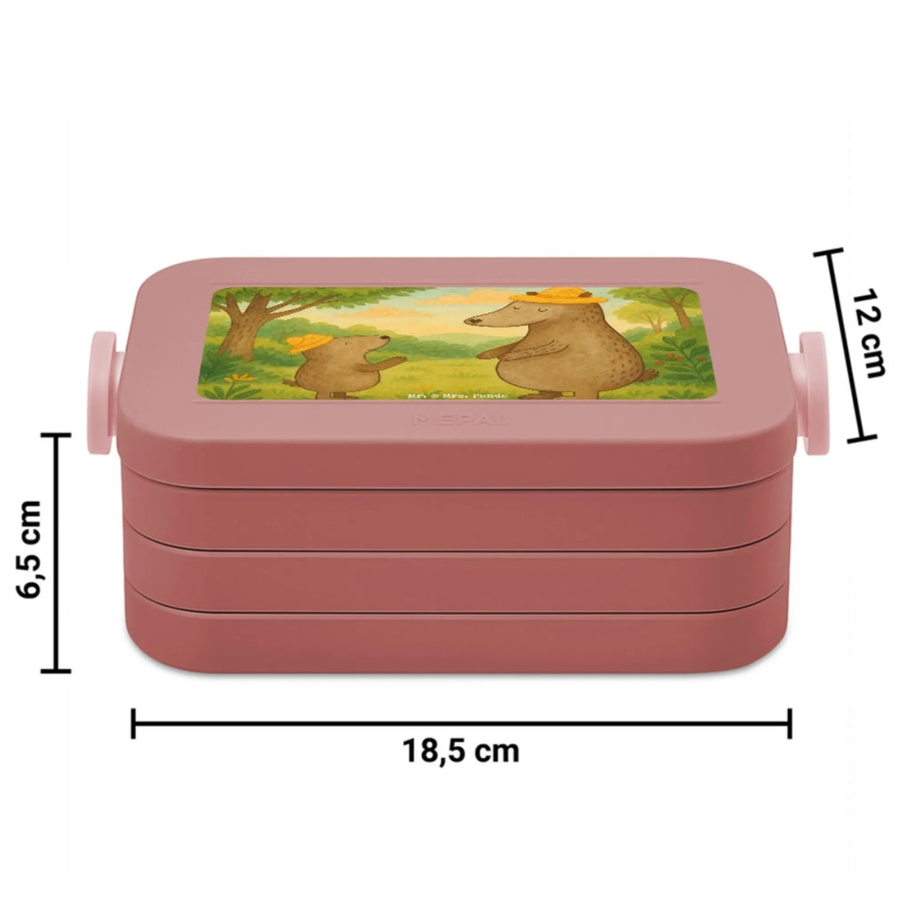 MEPAL Bentobox Bären mit Hut Design Bentobox, Brotdose, Lunchbox, Familie, Vatertag, Muttertag, Bruder, Schwester, Mama, Papa, Oma, Opa, Daddy, Vorbild, Papi, Family, Vater-Sohn, Kinder, Lieblingsmensch, Bären, Kind, Paps, Vater, Dad, Sohn, Bär, Söhne