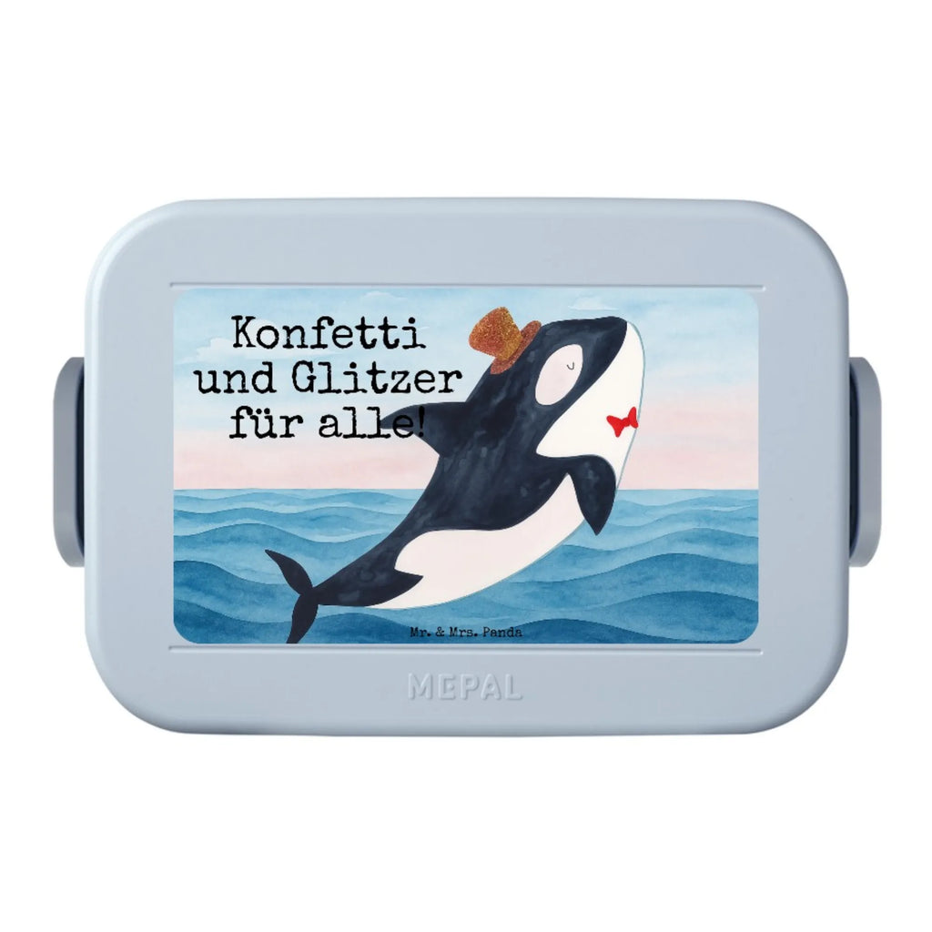 MEPAL Bentobox Orca Zylinder Design Brotdose, Lunchbox, Bentobox, Meerestiere, Meer, Urlaub, Glückwunsch, Glitter, Feier, Orca, Konfetti, Glitzer, Geburtstag, Fest, Fete, Narwal