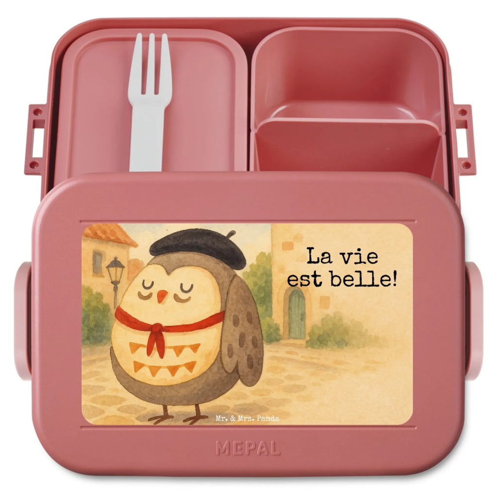 MEPAL Bentobox Eule Frankreich Design Lunchbox, Brotdose, Bentobox, Eule, das Leben ist schön, Owl, Spruch Französisch, hibou, Spruch schön, Frankreich, La vie est belle, Eulen, Eule Deko