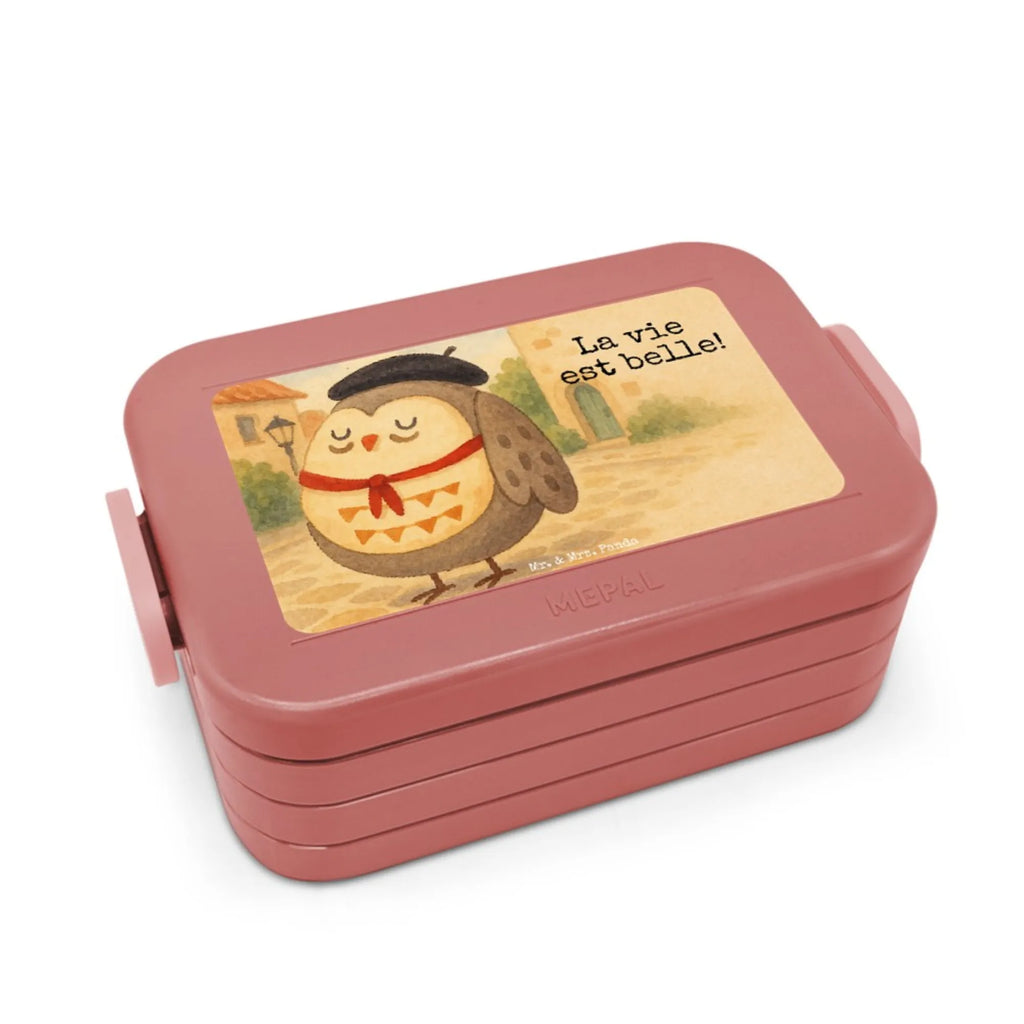 MEPAL Bentobox Eule Frankreich Design Lunchbox, Brotdose, Bentobox, Eule, das Leben ist schön, Owl, Spruch Französisch, hibou, Spruch schön, Frankreich, La vie est belle, Eulen, Eule Deko