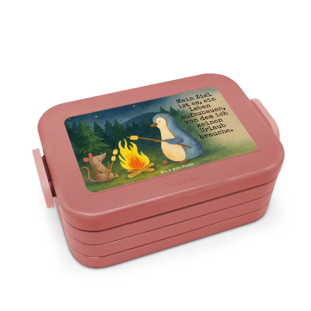 MEPAL Bentobox Pinguin Lagerfeuer Design Brotdose, Bentobox, Lunchbox, Pinguin, Lagerfeuer, Motivation, Leben, Maus, Lebensspruch, Büroalltag, Marshmallows, grillen, Neustart, Büro, Pinguine, Feuer, Liebe, Job, Arbeit, Lebensmotivation