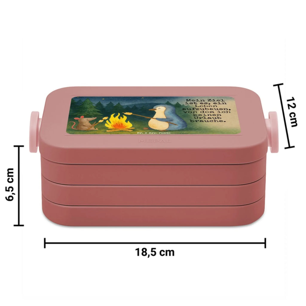 MEPAL Bentobox Pinguin Lagerfeuer Design Brotdose, Bentobox, Lunchbox, Pinguin, Lagerfeuer, Motivation, Leben, Maus, Lebensspruch, Büroalltag, Marshmallows, grillen, Neustart, Büro, Pinguine, Feuer, Liebe, Job, Arbeit, Lebensmotivation