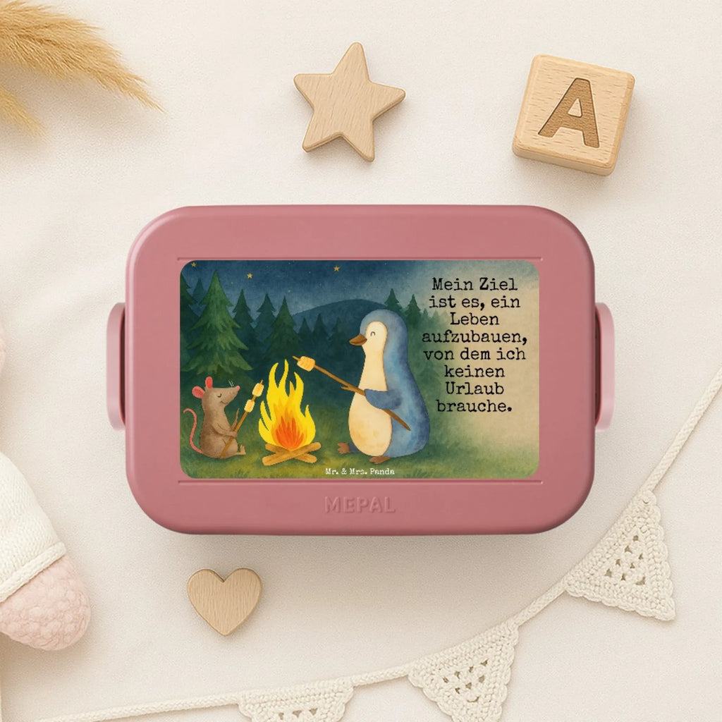 MEPAL Bentobox Pinguin Lagerfeuer Design Brotdose, Bentobox, Lunchbox, Pinguin, Lagerfeuer, Motivation, Leben, Maus, Lebensspruch, Büroalltag, Marshmallows, grillen, Neustart, Büro, Pinguine, Feuer, Liebe, Job, Arbeit, Lebensmotivation