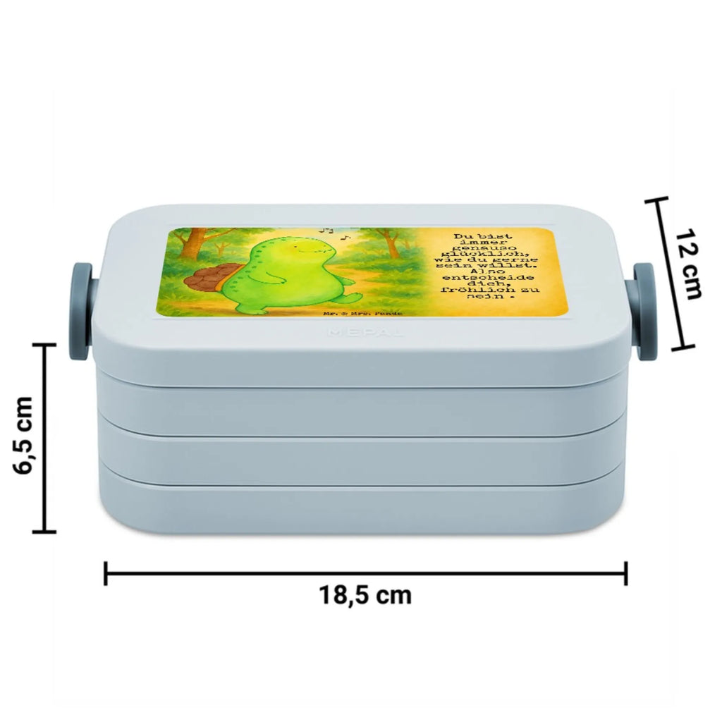 MEPAL Bentobox Schildkröte Pfeifen Design Bentobox, Brotdose, Lunchbox, Schildkröte, Schildi, Schildkröten, Lebensfreude, Motivation, Depression, fröhlich, Neuanfang, Trennung, Glück